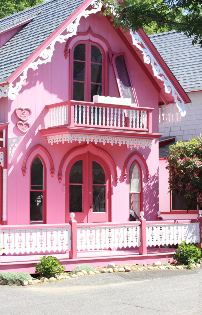 Pink Gingerbread house Martha's Vineyard