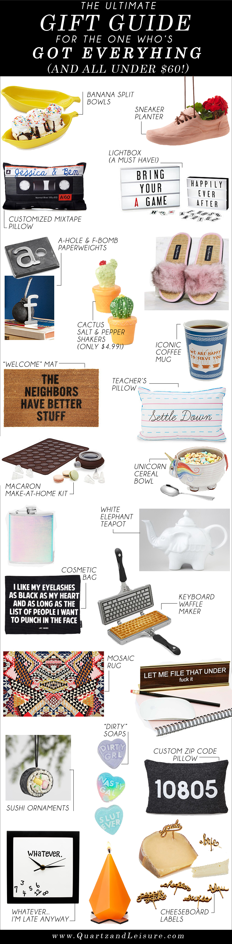 Gift Guide for the One Who's Got Everything - Quartz & Leisure