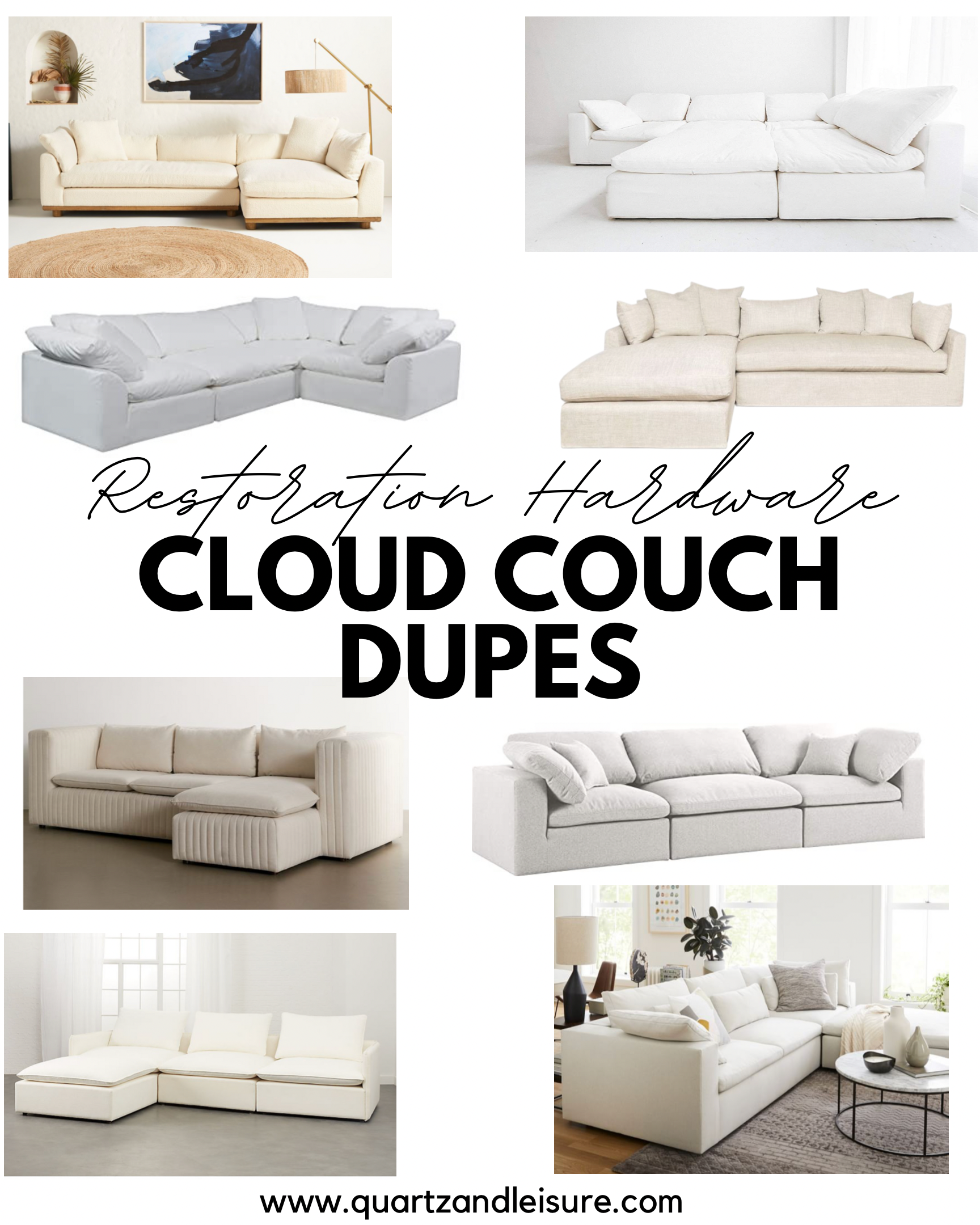Restoration Hardware Cloud Couch Dupes