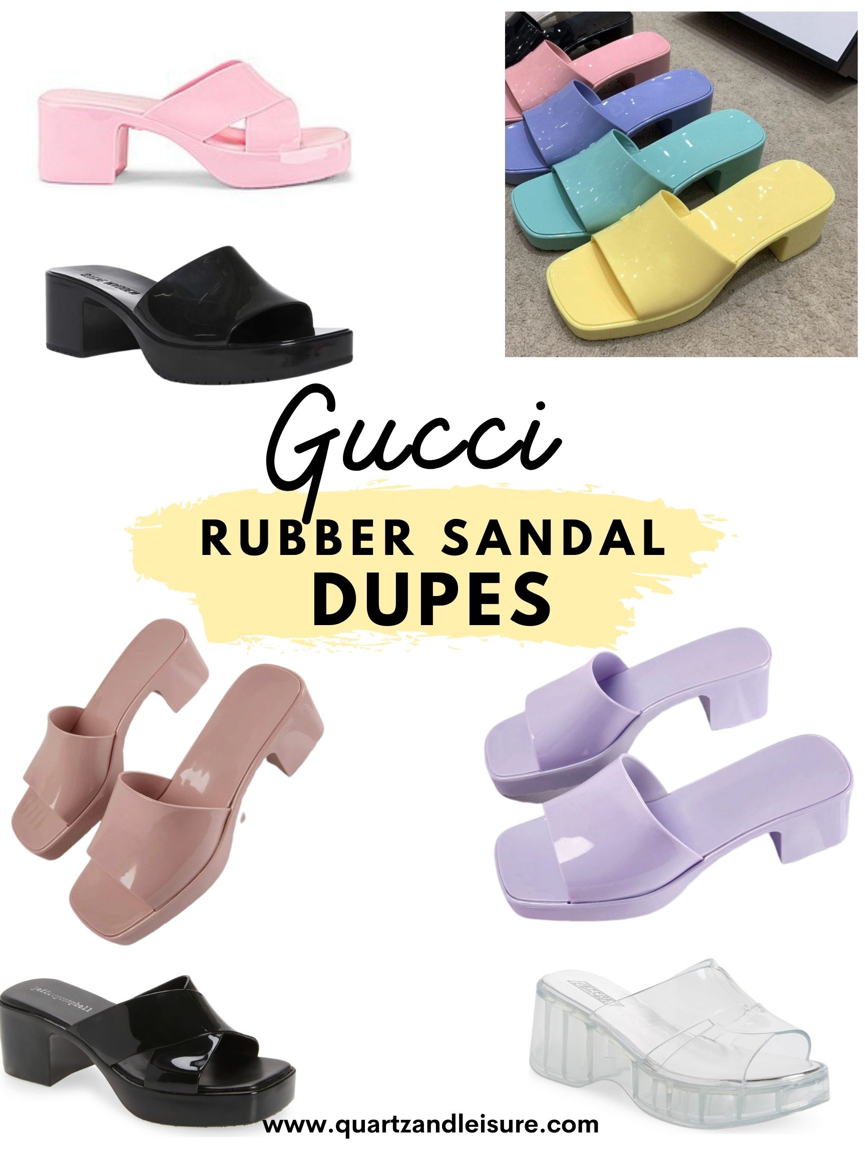 Gucci Rubber Sandal Dupes