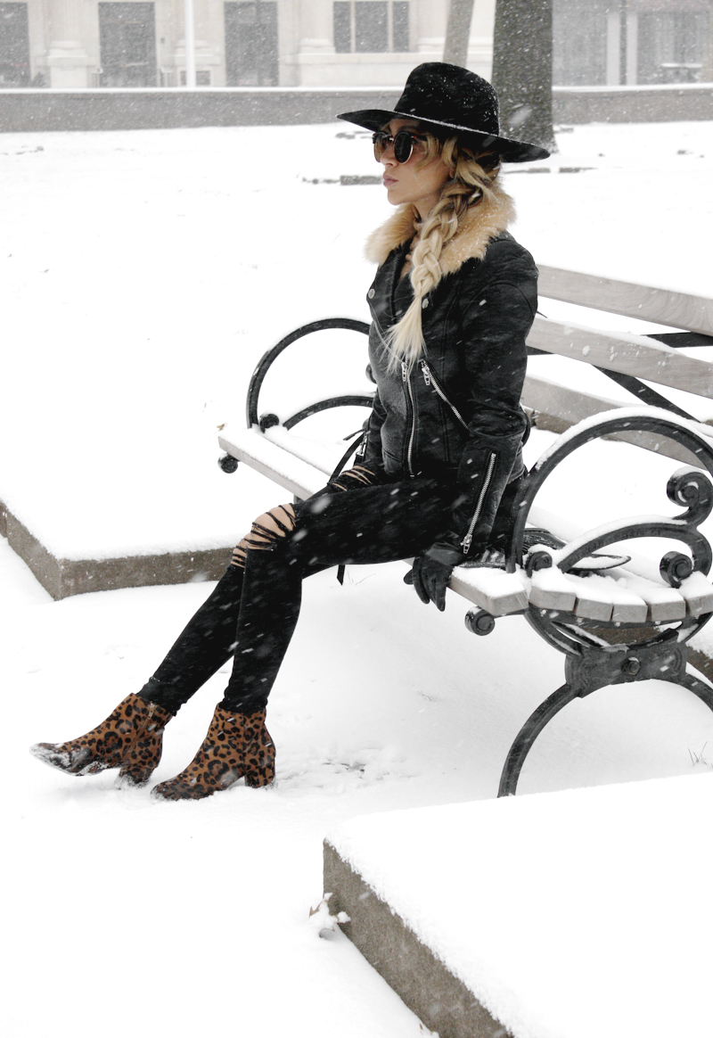 Snowstorm Chic with BlankNYC Moto Jacket - Quartz & Leisure