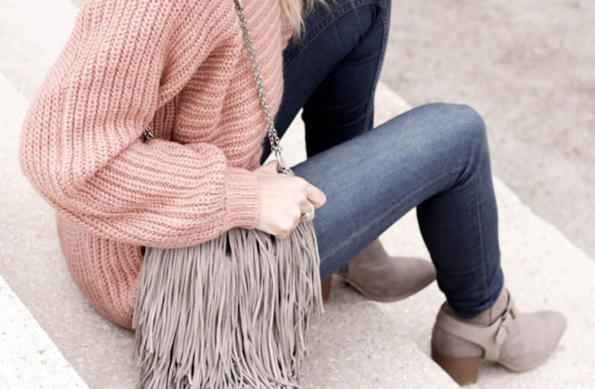 Dusty Pink Backless Sweater - Quartz & Leisure