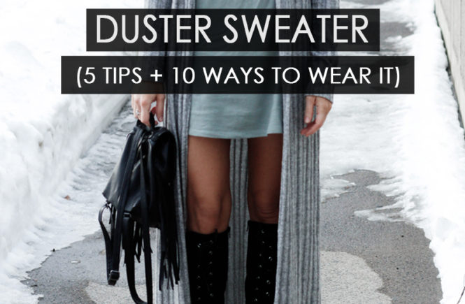 How to Wear a Duster Sweater - Quartz & Leisure
