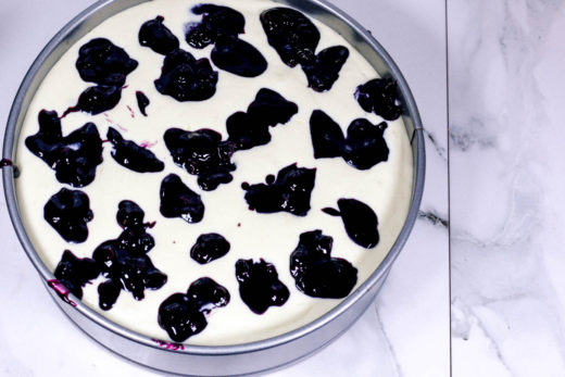 Lemon Blueberry Swirl Cheesecake - Quartz & Leisure