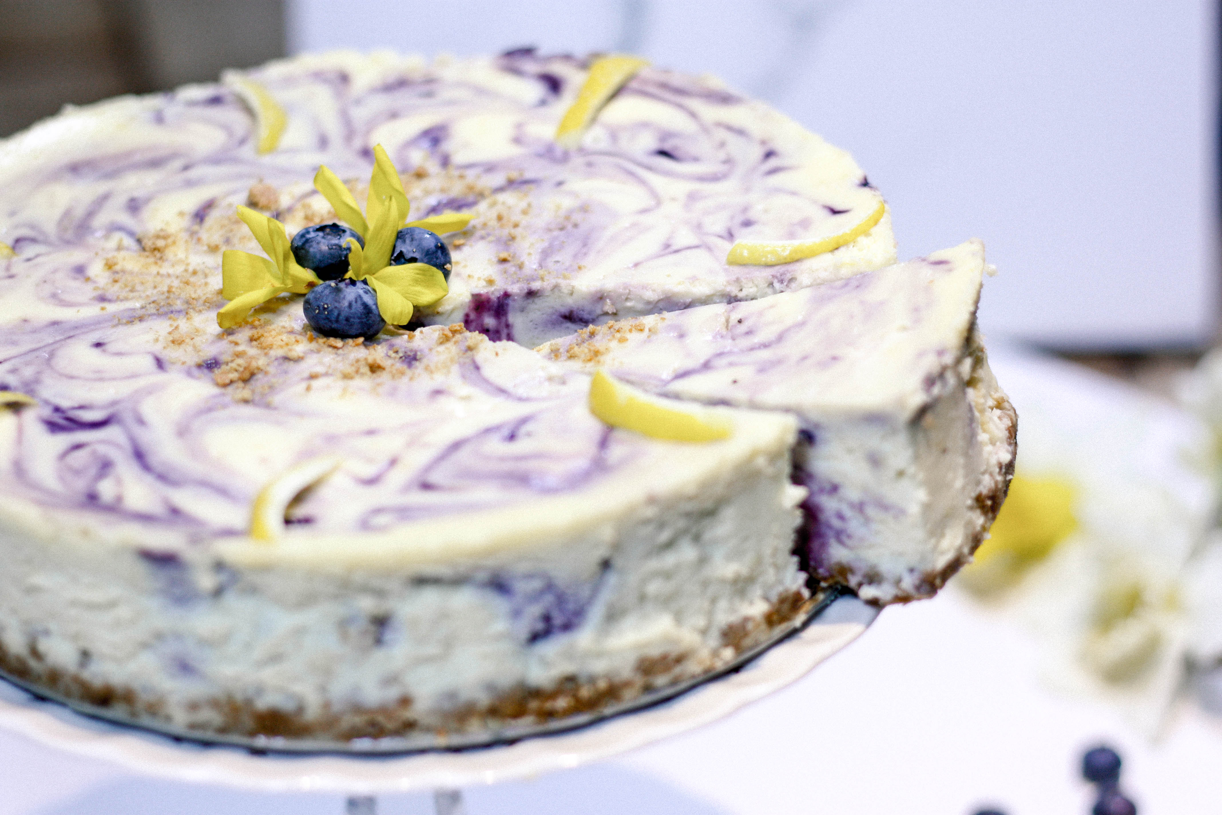 Lemon & Blueberry Cheesecake Recipe - Spring Dessert Ideas