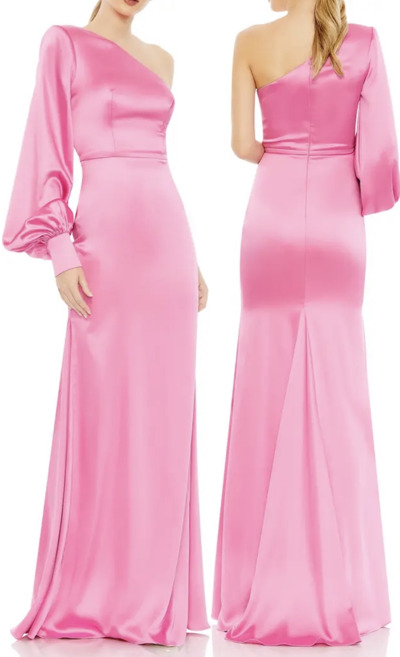 Pink Satin Mother of the Bride Dress