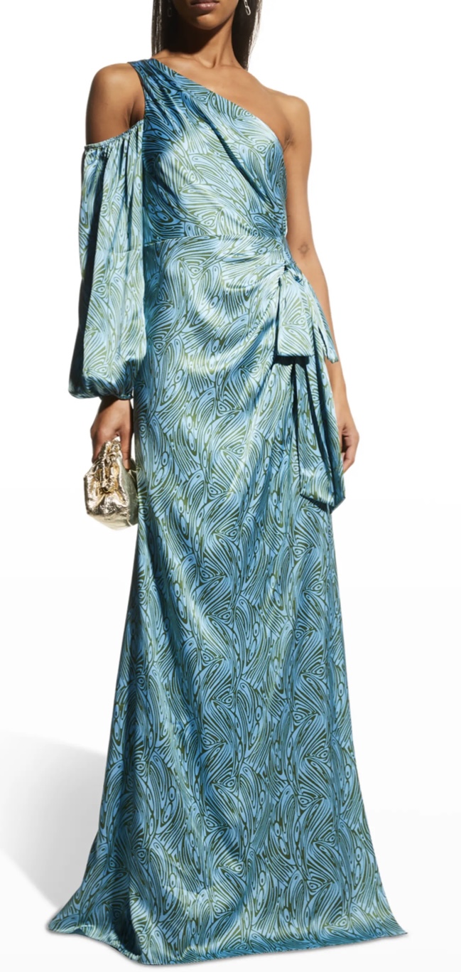 Blue Swirl Mother of the Bride Dress